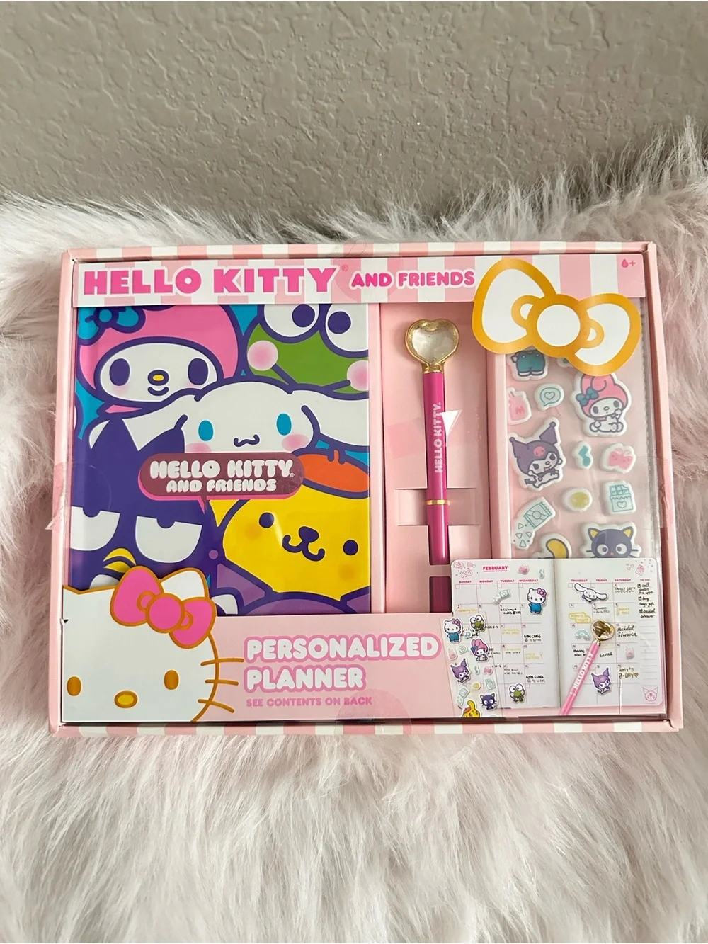 Hello Kitty Pink and Multicolor Personalized Planner Set